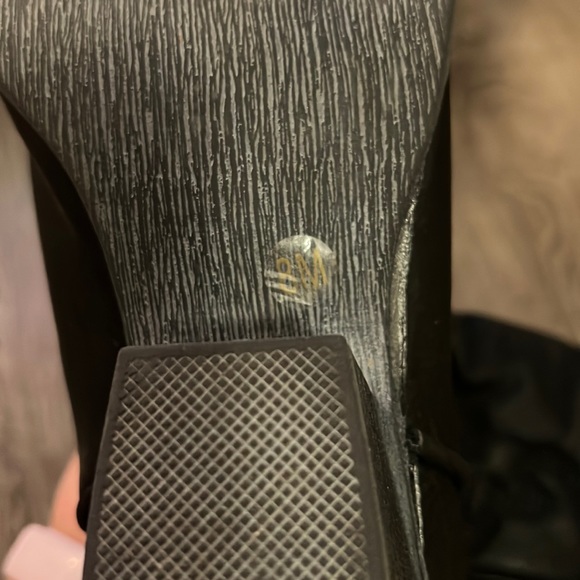 R.B.L.S Black Faux Leather Cowboy Boots - Picture 7 of 8